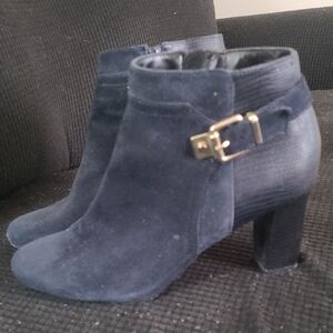 Alfani Black Ankle Boots with Gold Accent